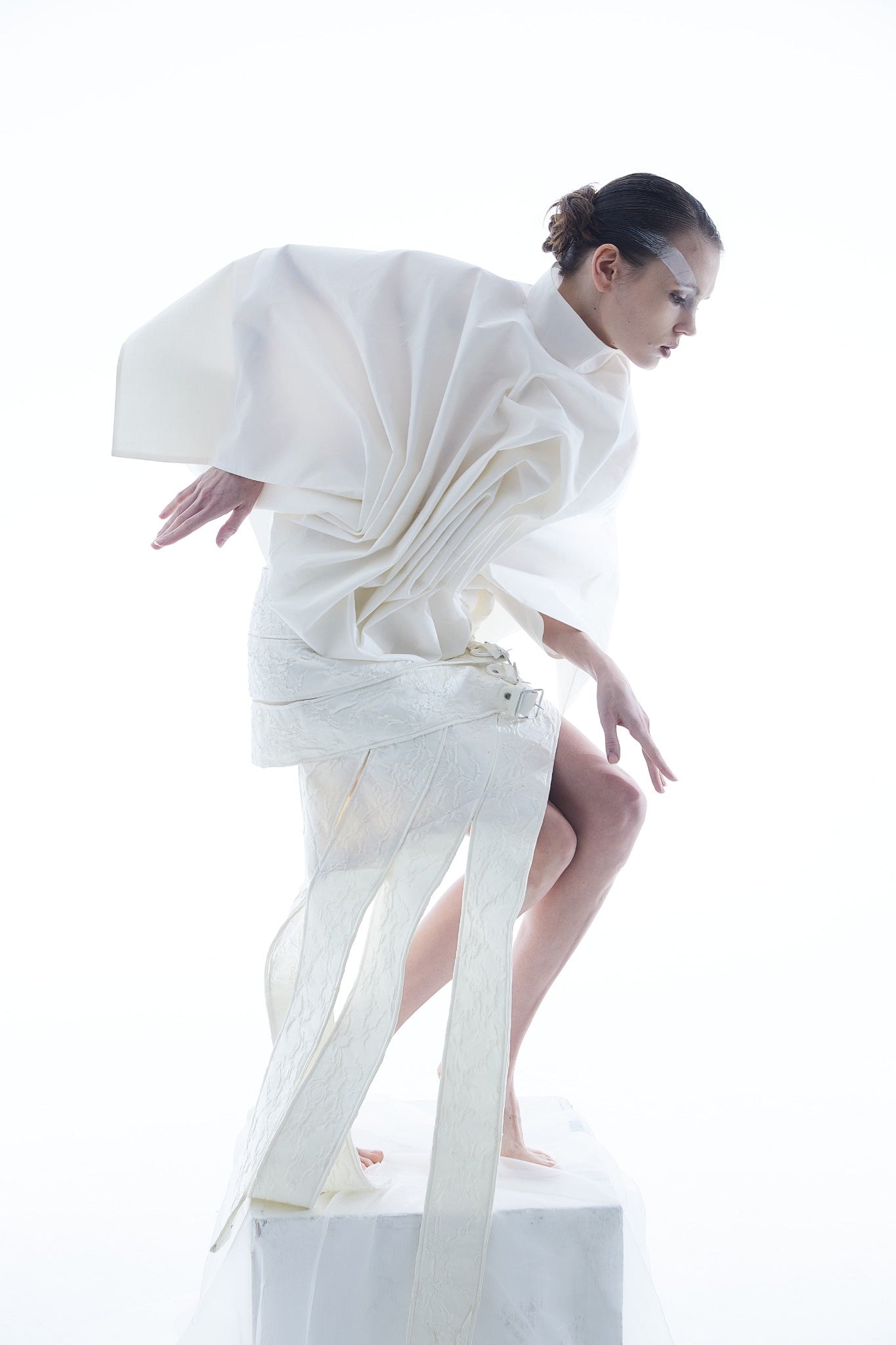 Sculptural Buckled Jacquard