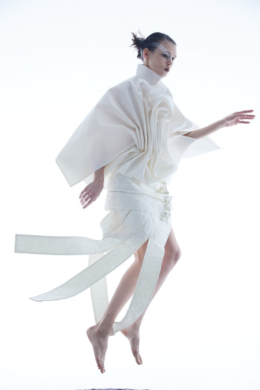 Sculptural Buckled Jacquard