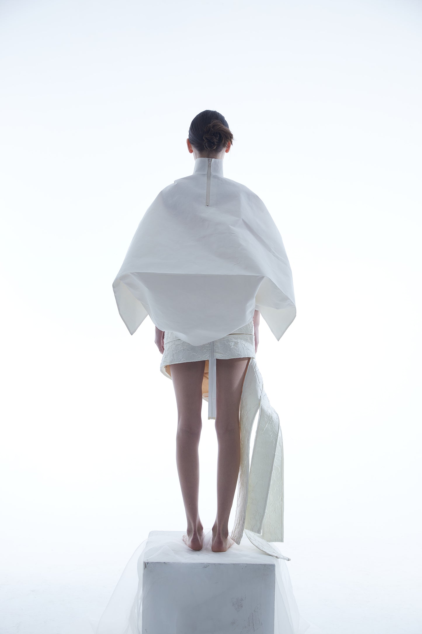 Sculptural Fold Cotton Top