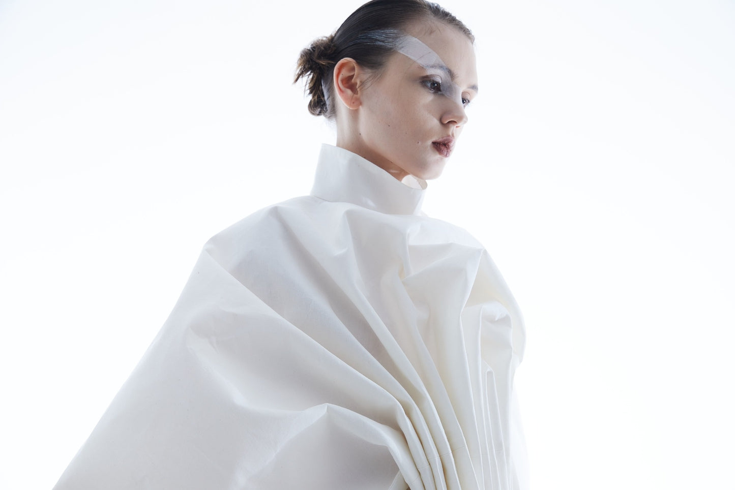 Sculptural Fold Cotton Top