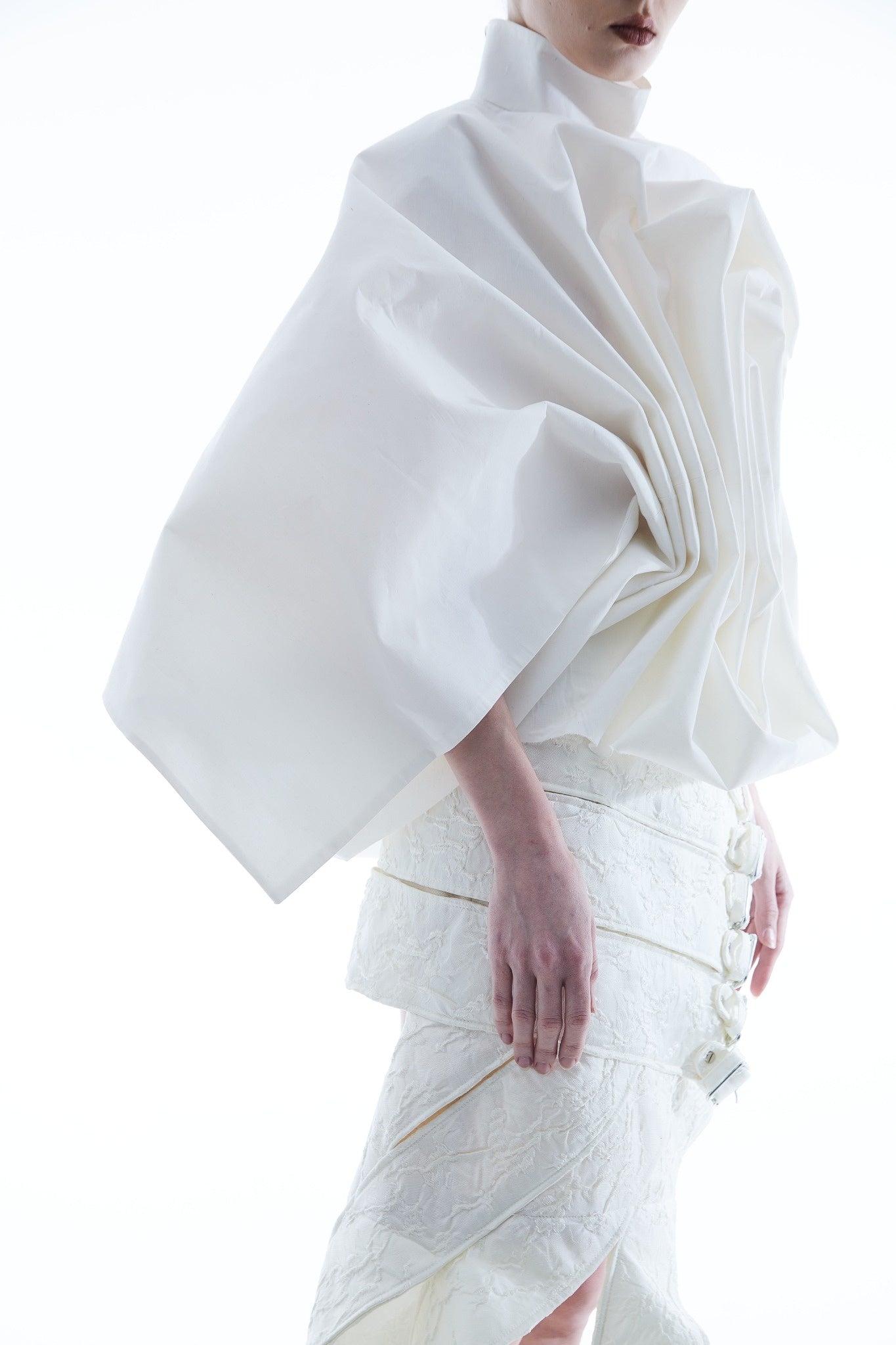 Sculptural Buckled Jacquard